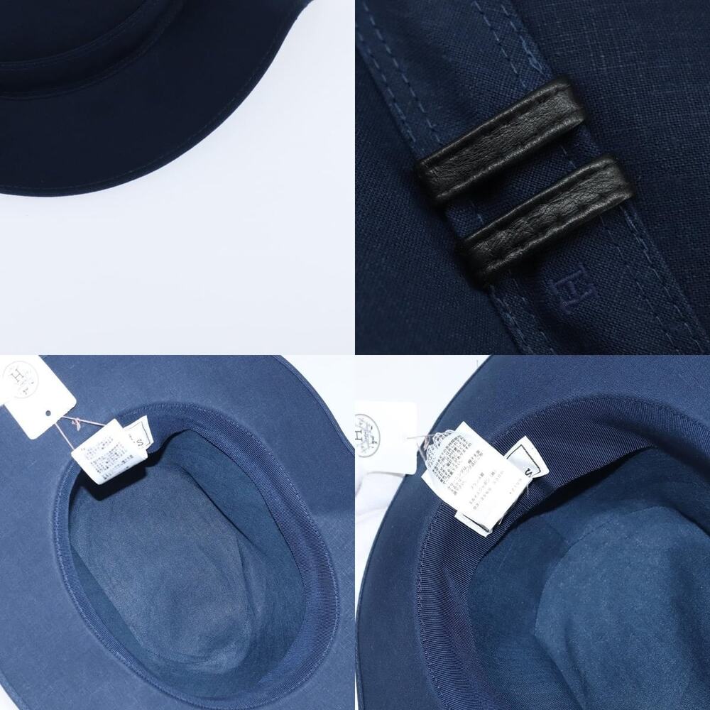 Hermes Hat Linen Navy - Picture 4 of 6